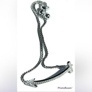 Silver plated arrow adjustable bracelet